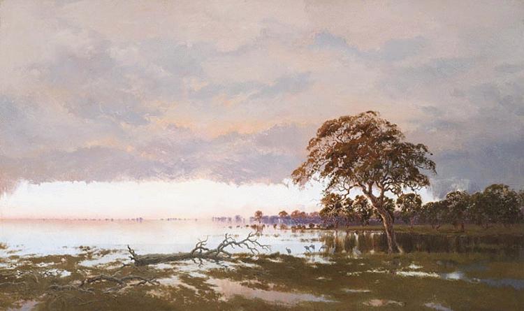 WC Piguenit The Flood on the Darling River China oil painting art